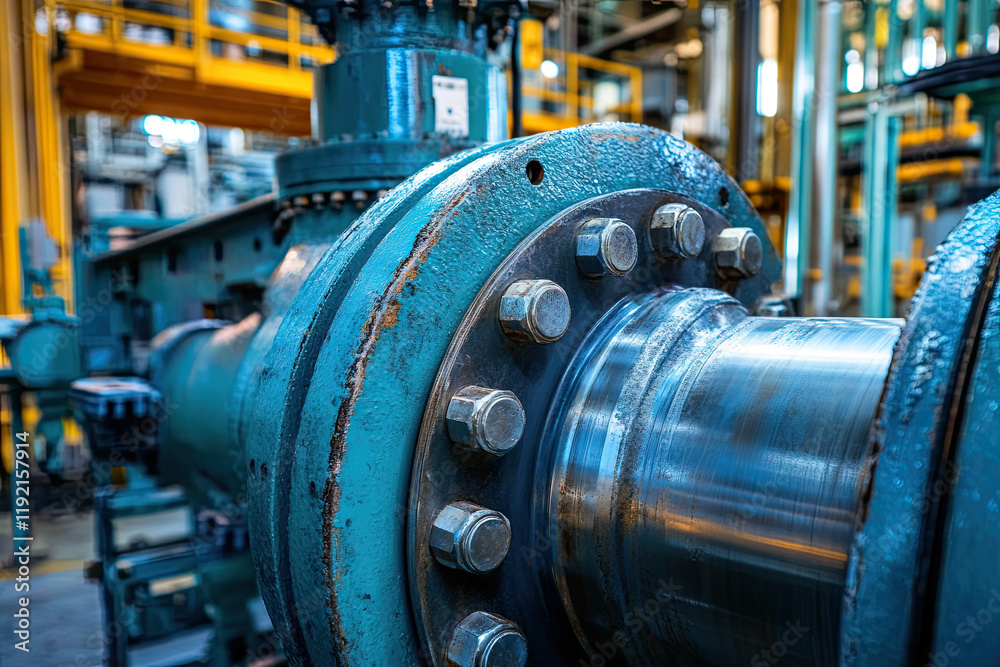 Close-up of gears and cogs in industrial equipment Close-up of gears and cogs in industrial equipment