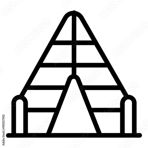 Glamping Line Icon