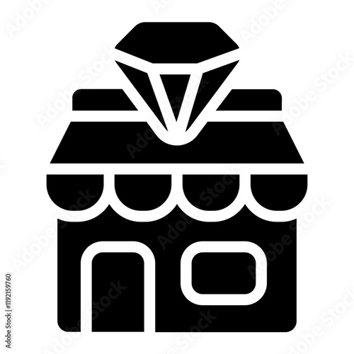 Jewelry market Solid Icon