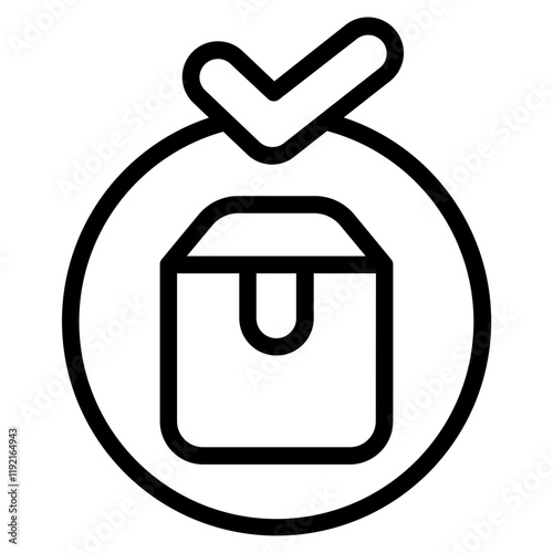 Order fulfillment Line Icon