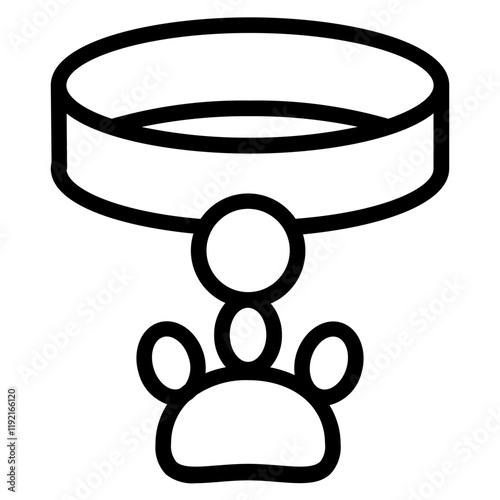Pet collar Line Icon