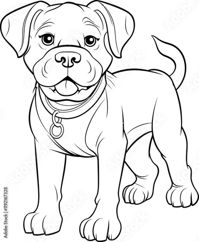 bulldog sketch drawing