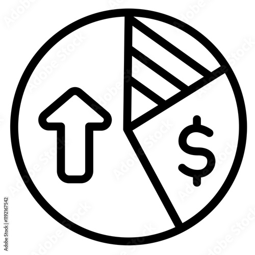 Profit margin Line Icon