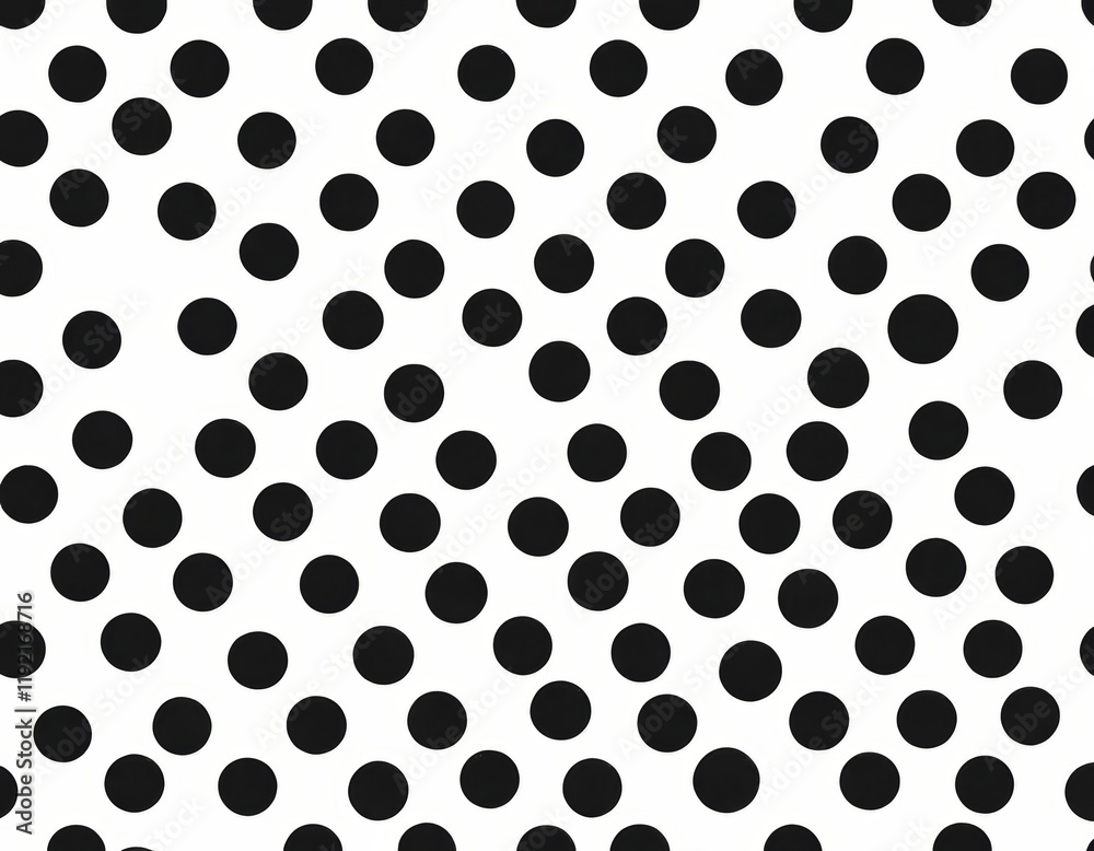 Seamless Black and White Polka Dot Pattern: Repeating Geometric Design for Fashion, Textile, and Web Backgrounds Seamless Black and White Polka Dot Pattern: Repeating Geometric Design for Fashion, Textile, and Web Backgrounds
