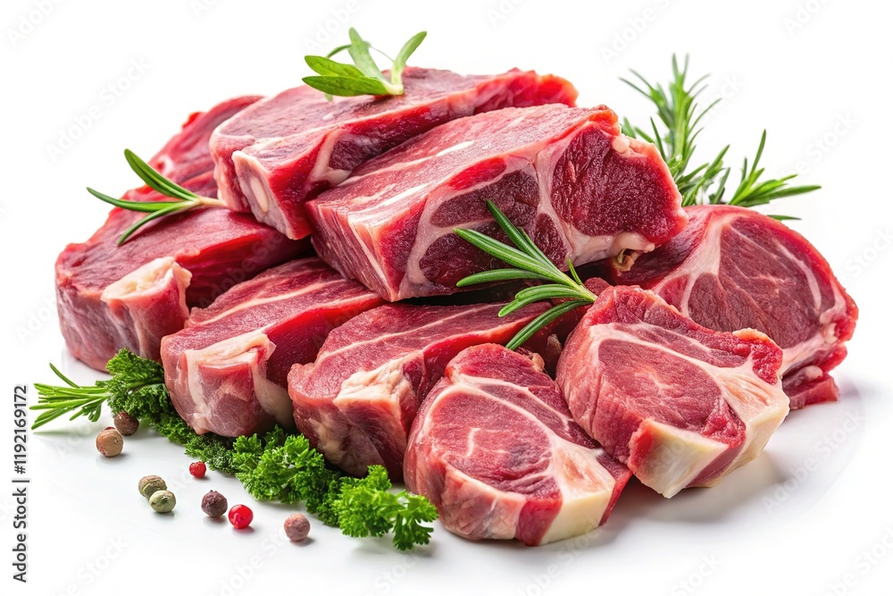 Sliced Raw Mutton Meat: High-Resolution Images for Culinary Use Sliced Raw Mutton Meat: High-Resolution Images for Culinary Use