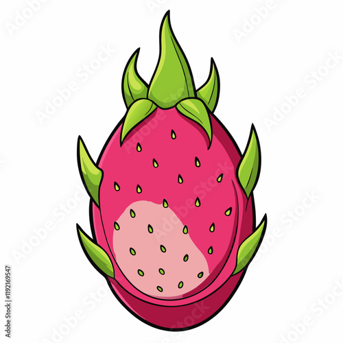 dragonfruit vector illustration