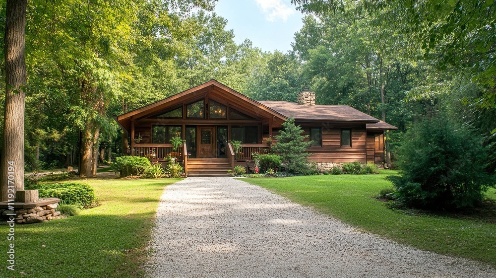 Front view of a beautiful ranch-style home. Front view of a beautiful ranch-style home.