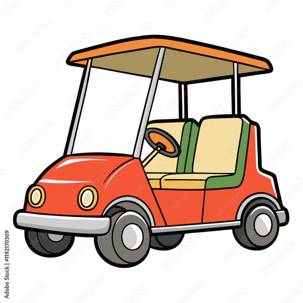 Obraz premium golf cart isolated on white