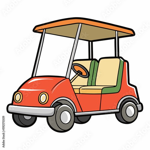 golf cart isolated on white