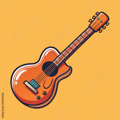 acoustic guitar vector illustration
