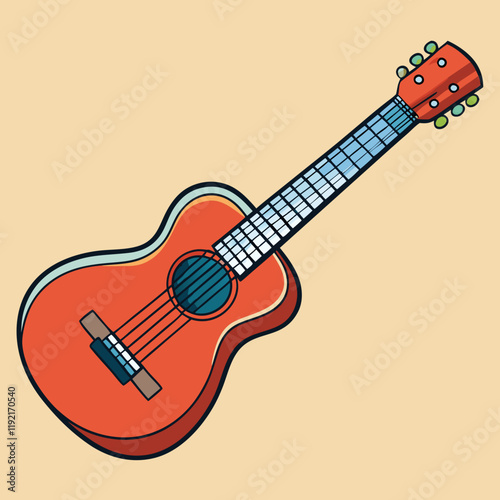 acoustic guitar vector illustration