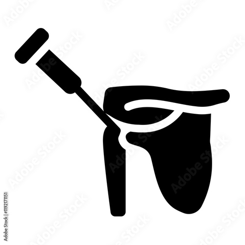 Shoulder arthroscopy Solid Icon