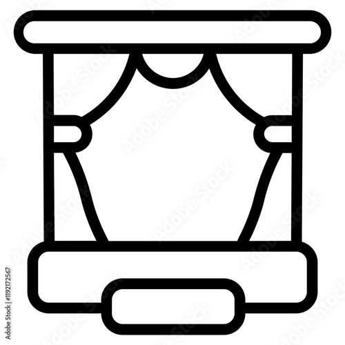 Stage talent show Line Icon