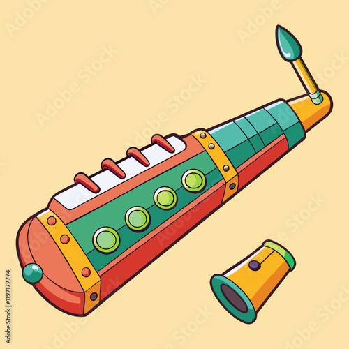vector illustration of a recorder