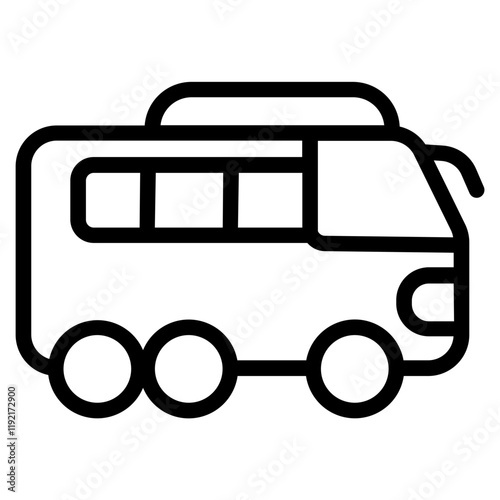 Sustainable transport Line Icon