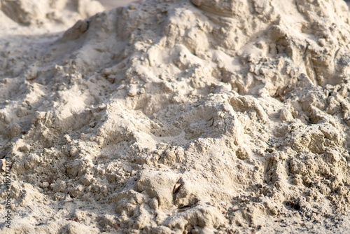 construction sand in a pile photo