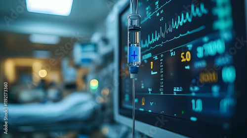 Wallpaper Mural Hospital IV drip monitor patient care Torontodigital.ca