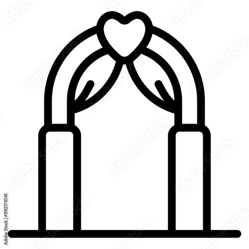 Wedding altar Line Icon