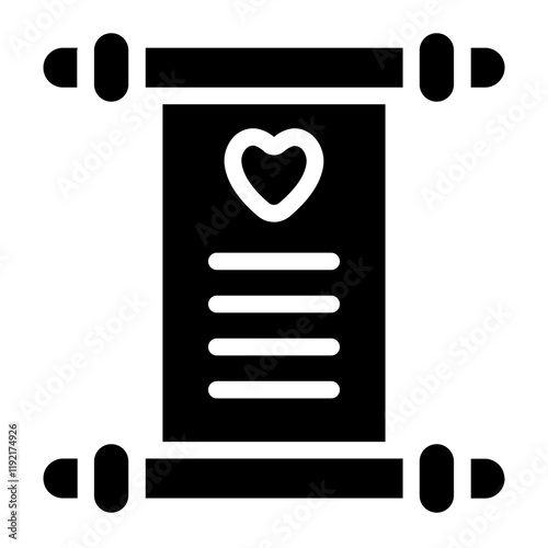 Wedding vows Solid Icon