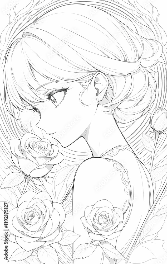 A stylized monochrome illustration of a single, intricately detailed red rose, rendered in crisp vector lines and bold, precise outlines, with delicate red accents subtly infusing the rose's velvety. A stylized monochrome illustration of a single, intricately detailed red rose, rendered in crisp vector lines and bold, precise outlines, with delicate red accents subtly infusing the rose's velvety.