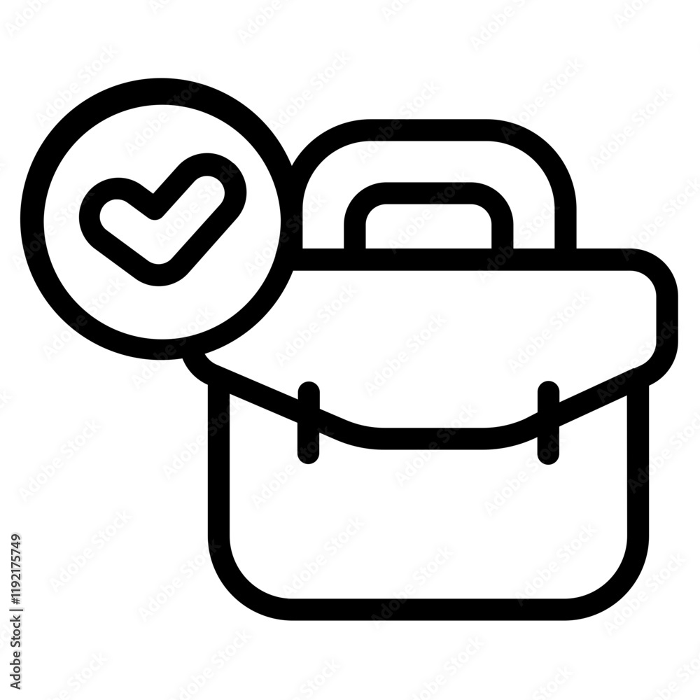 Work check Line Icon Work check Line Icon