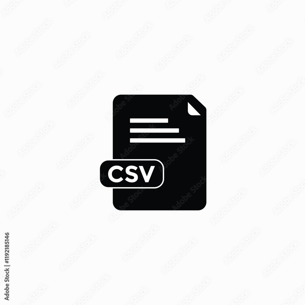 Download icon CSV vector illustration on white background. Download signage CSV icon fully editable vector template Download icon CSV vector illustration on white background. Download signage CSV icon fully editable vector template