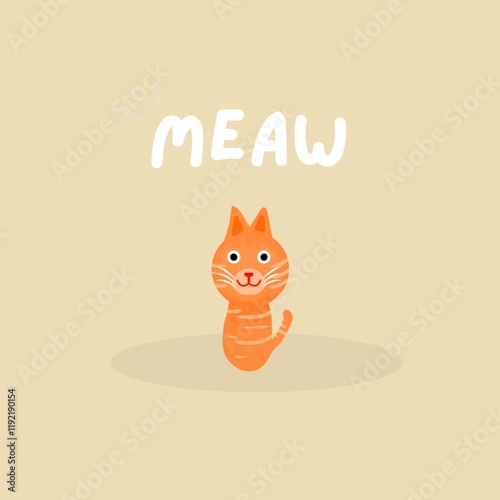 happy birthday card with cat