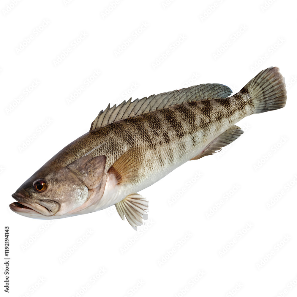 Fototapeta premium snake head fish on white background