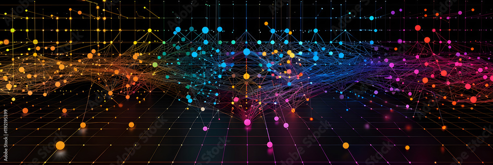 Obraz premium Visual Illustration of Multidimensional Data Structure: KD Path Algorithm in Computer Science