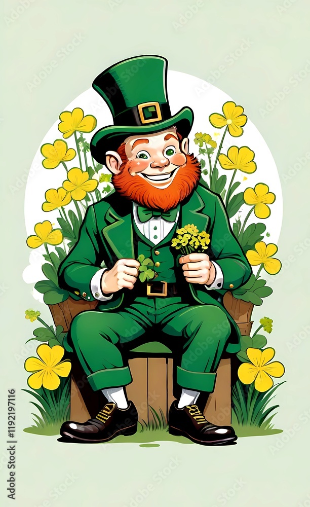 Fototapeta premium st patrick leprechaun