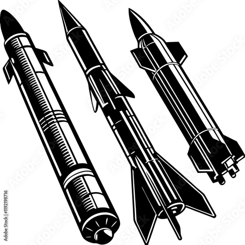 War Weapons vector illustration art