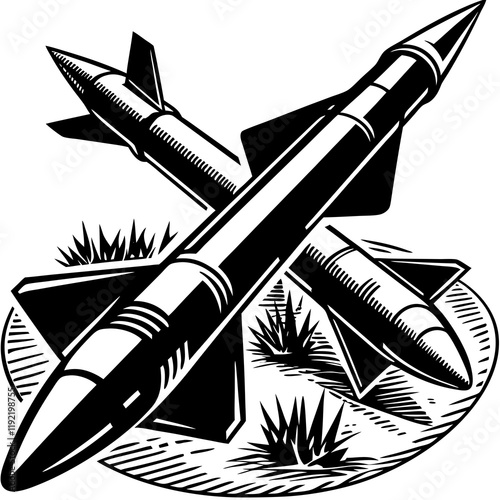 War Weapons vector illustration art