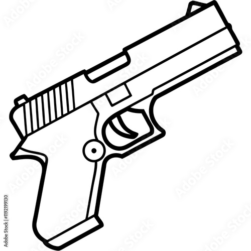 hand holding gun vector illustration art