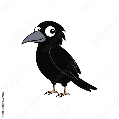 Raven Cartoon vector