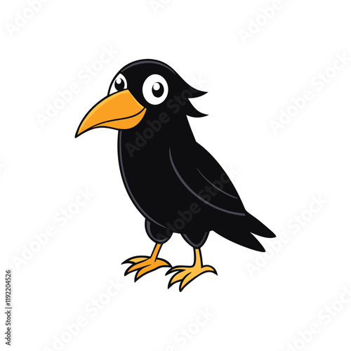 Raven Cartoon vector