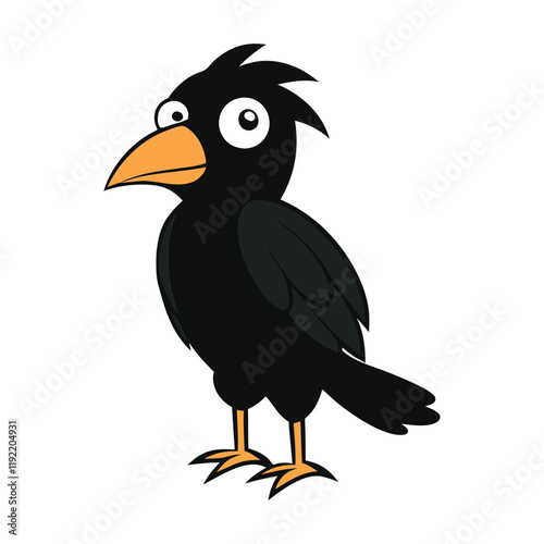 Raven Cartoon vector