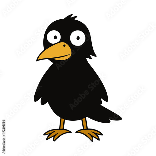 Raven Cartoon vector