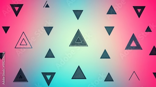 Free Download Abstract geometric background featuring a pattern of textured triangles on a vibrant pink and blue gradient. Ideal for modern designs, presentations, and digital art projects. - GFXLoad