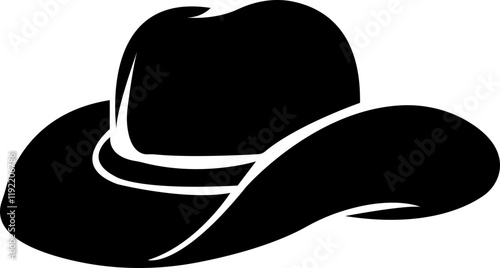 cowboy hat silhouettes icon, headdress symbol, cap signs, bonnet silhouette, fedora shape, bowler, trilby, baseball cap, isolated on transparent background, used for mobile apps, web design elements