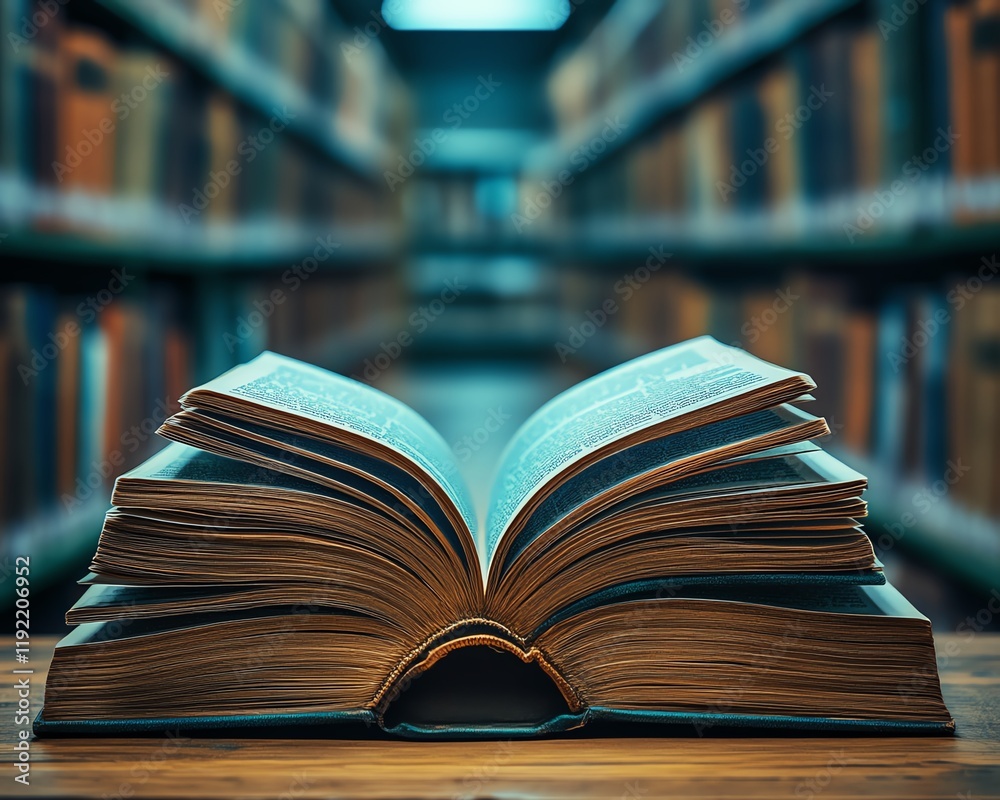Fototapeta premium Advanced online library, interactive internet education platform, modern digital resources, accessible knowledge and learning tools, future of education