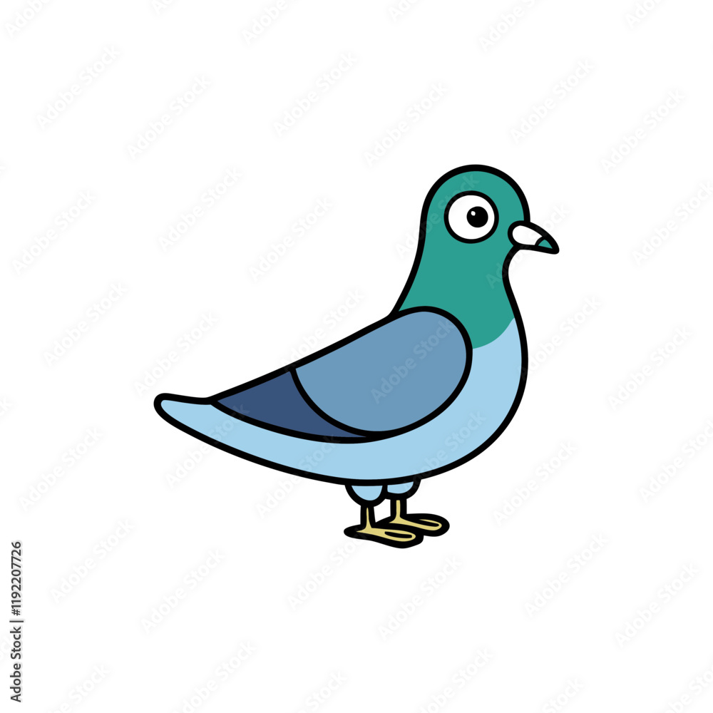Obraz premium Pigeon Cartoon vector