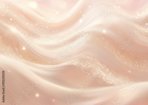 ベージュの綺麗なウェーブ背景