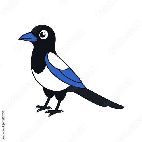 Magpie Cartoon vector