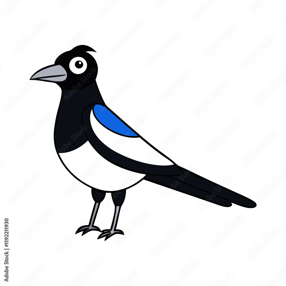 Fototapeta premium Magpie Cartoon vector