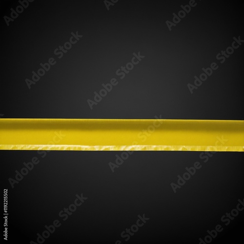 Horizontal black and yellow caution tape isolated 
