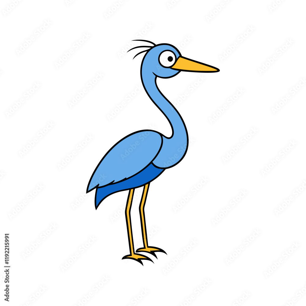 Obraz premium Heron Cartoon vector