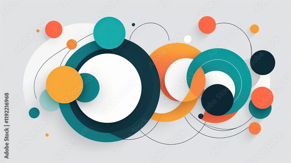 Abstract vector art with overlapping circles and a modern, minimalist aesthetic. Abstract vector art with overlapping circles and a modern, minimalist aesthetic.