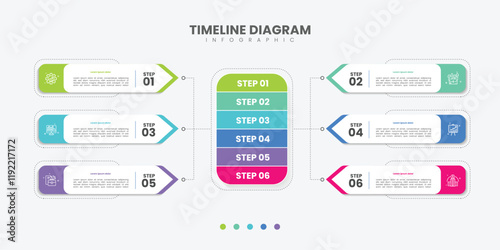 Infographic label design with circle infographic template design and 6 options or steps. Can be used for process diagram, presentations, workflow layout, banner, flow chart, info graph.