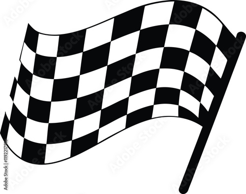 two crossed checkered Flag NASCAR Racing flag silhouette,Racing start and finish checkered flag