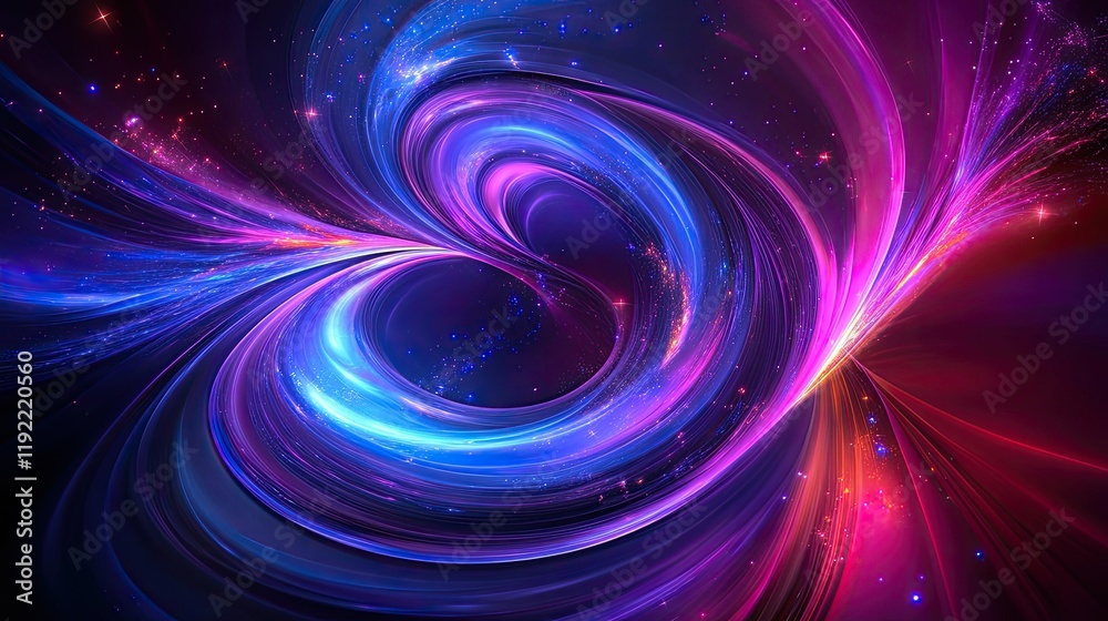 Fototapeta premium Abstract digital illustration depicting a glowing